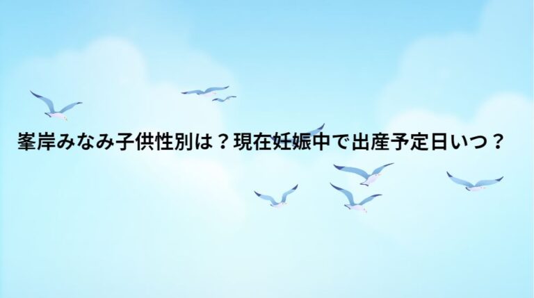 峯岸みなみ子供性別は？現在妊娠中で出産予定日いつ？